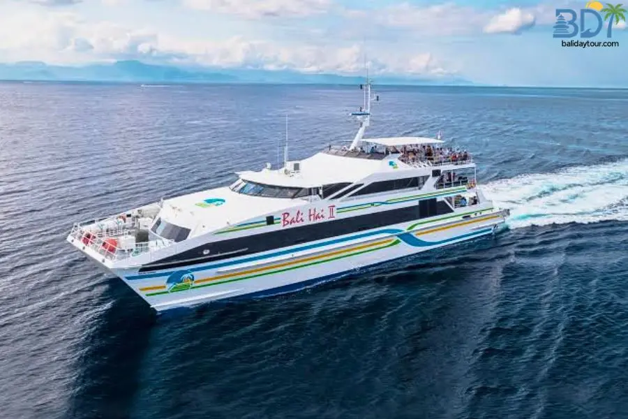 Sail aboard a luxury catamaran to Nusa Lembongan for pontoon water sports, guided snorkeling, a tropical BBQ buffet lunch, and beach club relaxation.